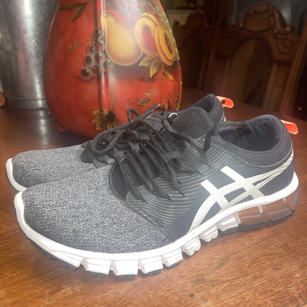ASICS GEL-Women Sz 9M Sneakers Athletic Carrier Grey/Orange Accents Pre Owned